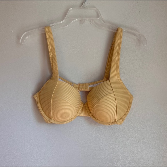 Victoria’s Secret PINK Bikini Padded Push-Up Swimsuit Top Yellow Beach Summer - Picture 3 of 13